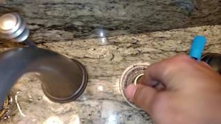 How to replace a Moen stem cartridge hot or cold in a bathroom sink