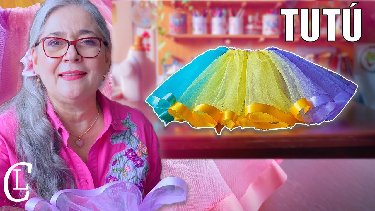 TUTÚ o Falda de tul/Como hacerlo SIN nudos, con varios colores/SÚPER FÁCIL DE HACER 💖