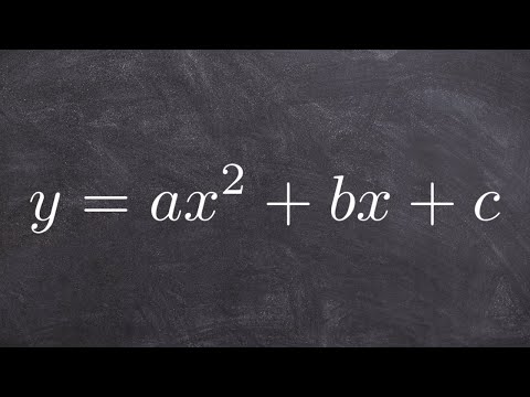 ვიდეო: რა ფორმაა y ax2 bx c?