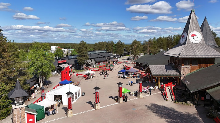 Arctic Circle Summer Market in Santa Claus Village in Rovaniemi Lapland Finland - Father Christmas
