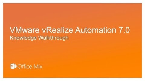 vRA 7.0 Installation