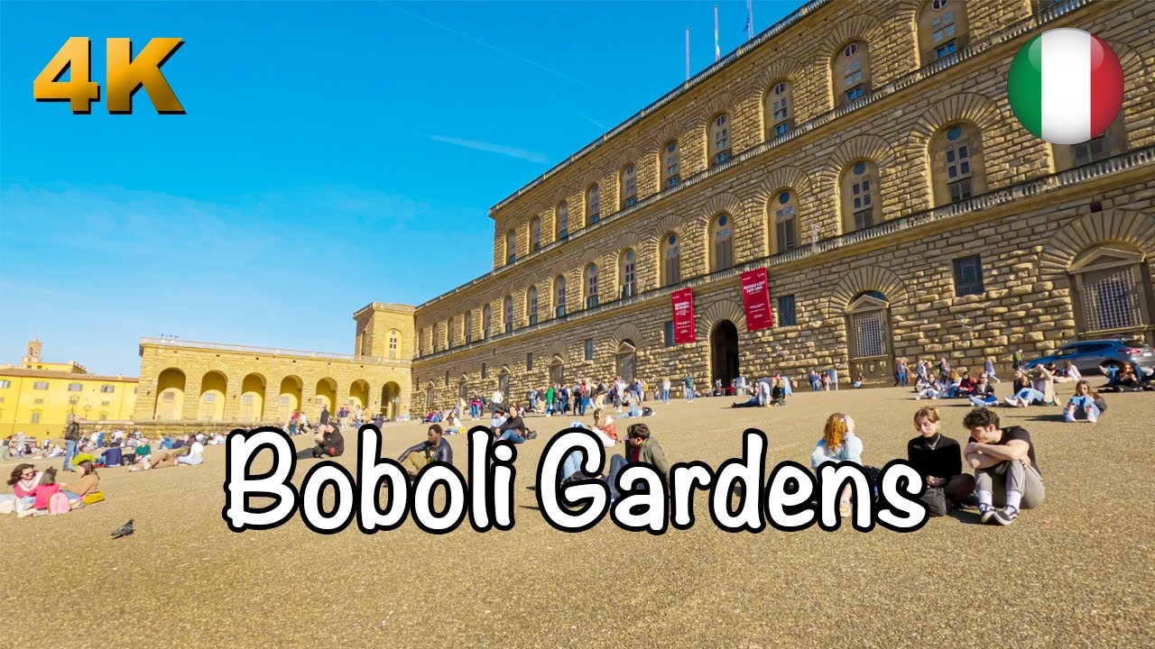 Флоренция Боболи, пешеходная экскурсия по Италии 4K 60fps HDR
