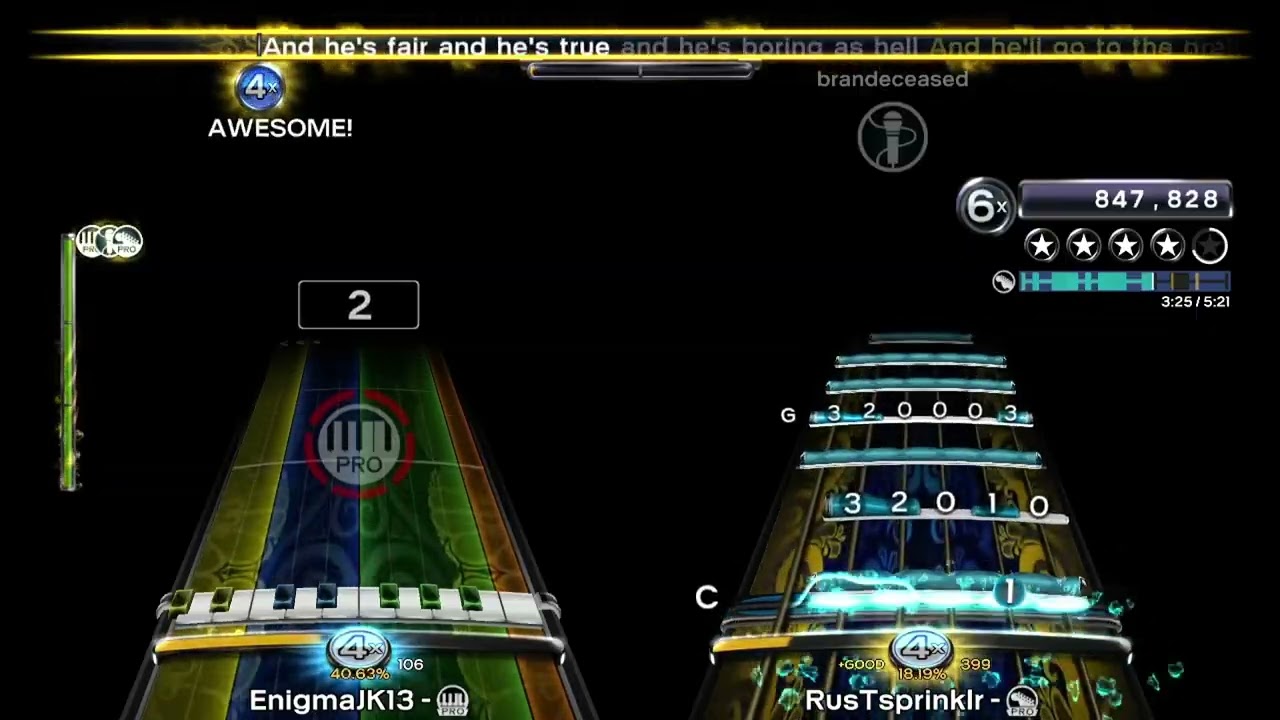 Rock Band 3 - Prelude/Angry Young Man - Pro Guitar FC (with band)