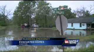 Canton residents deal with flooding
