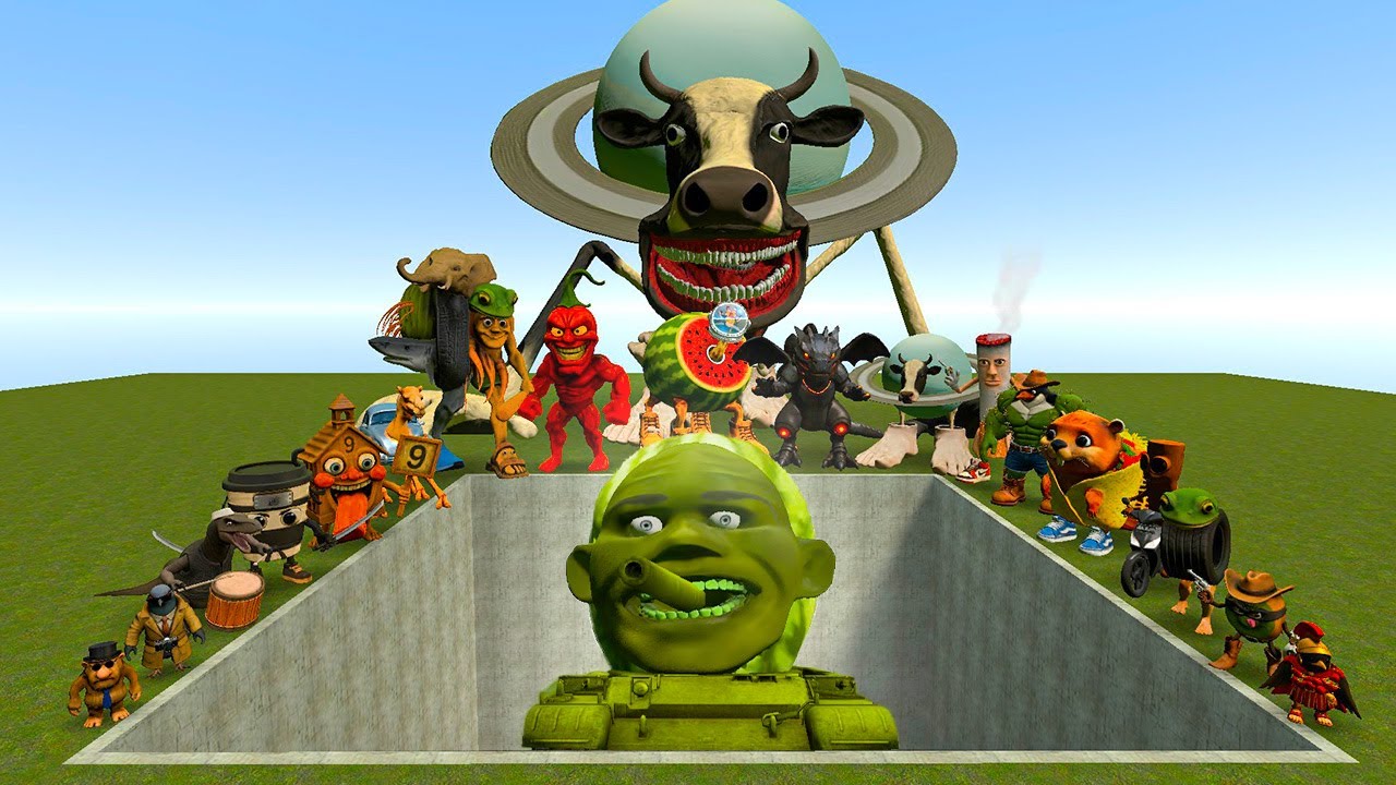 ALL NEW TAPES VS THE GIANT PIT WITH LIN GANG MELON!   Garry's Mod