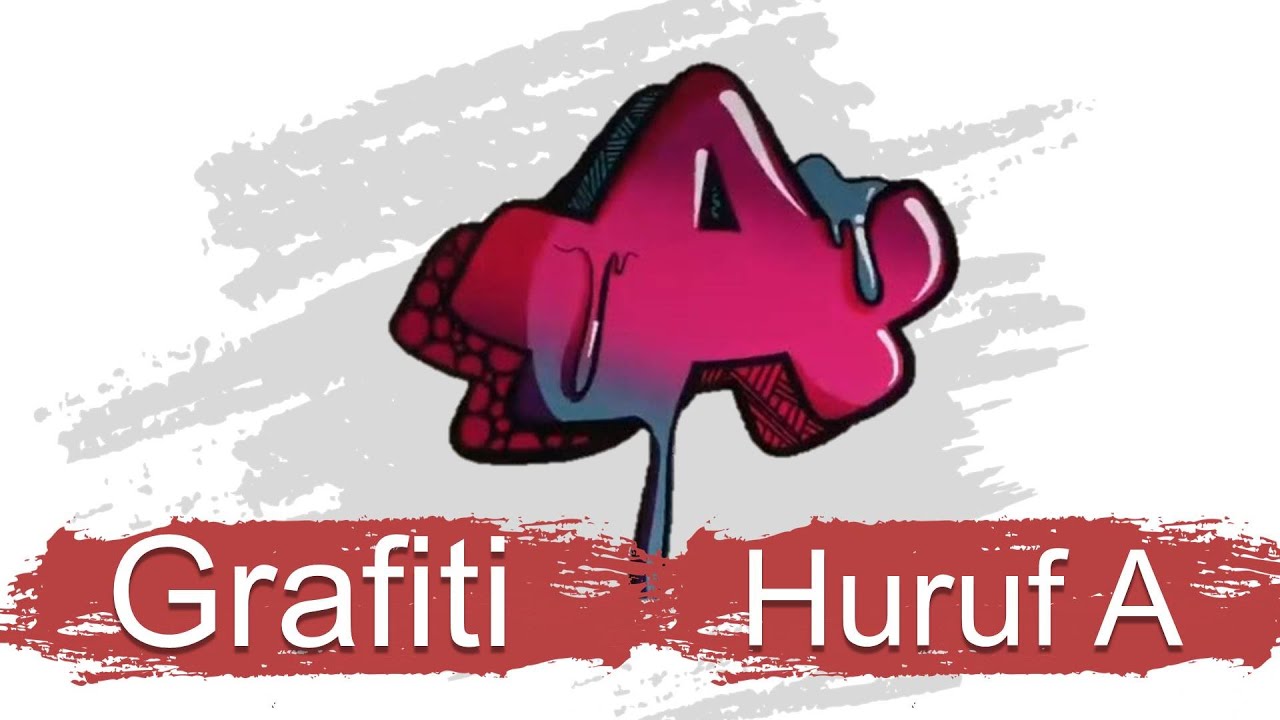 Grafiti, design digital membuat huruf A 