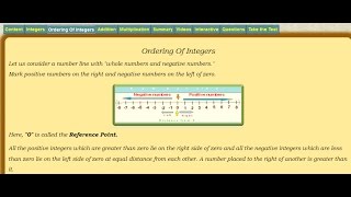 class 6 VI Maths Integers part 2