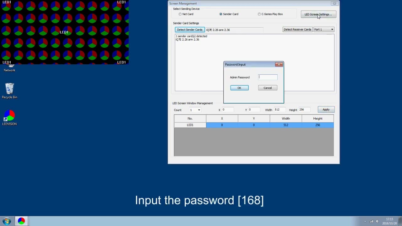 Use LEDVISION to set up the 3D sender
