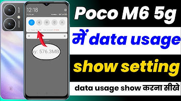 Poco M6 5g me daily data usage show kaise kare | poco m6 5g data usage show setting | Poco m6 5g