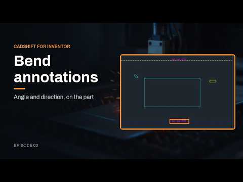 Write bend angle and direction onto the flat pattern | Inventor DXF | CADshift