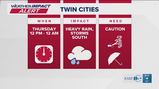 KARE 11 declares Weather Impact Alert for Thursday