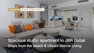 Spacious studio apartment in JBR Dubai | Steps from the beach & vibrant Marina Living | Holiday Home