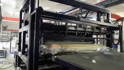 Fully automatic big foam block compression and rolling packaging machinery