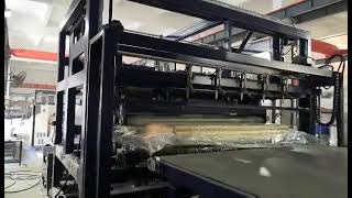 Fully automatic big foam block compression and rolling packaging machinery