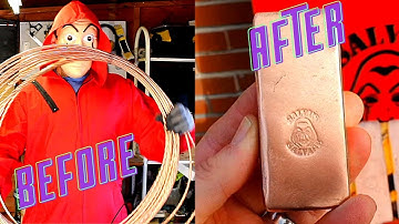 Copper Melt into ingots - Devil Forge - Small Steam Explosion - ASMR - Money Heist - Salva