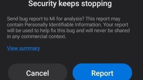 FIX: Security keeps stopping on XIAOMI phones.