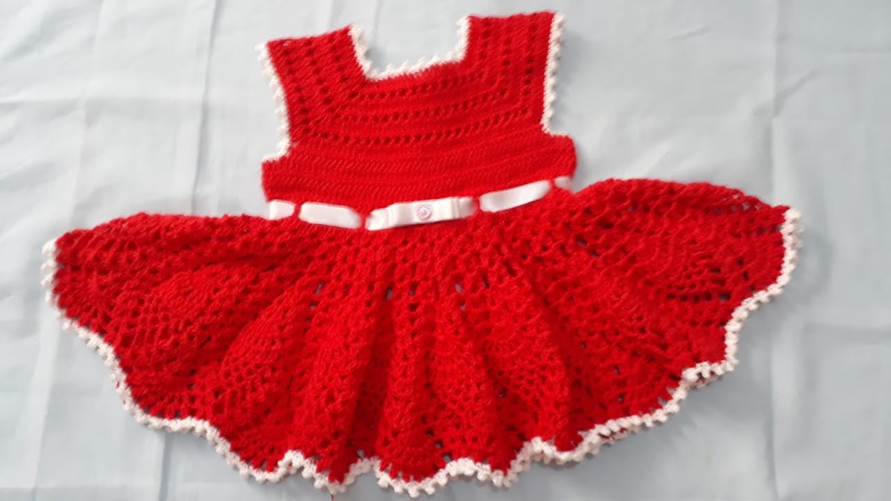 vestido de crochê para criança de 6 meses