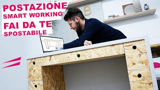 Scrivania Fai da te per la mia postazione Smart Working con resina e legno