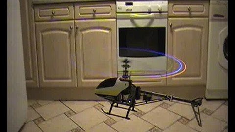 TREX 450 SE V2 First hover in Kitchen