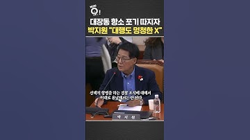 대장동 항소 포기 따지자…박지원 "검찰총장 대행도 멍청한 X" / 연합뉴스TV(YonhapnewsTV)
