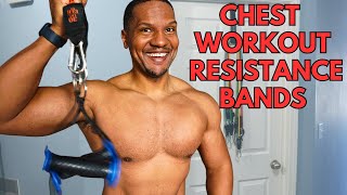 Resistance Bands CHEST workout | Follow along with Muscle Building tips