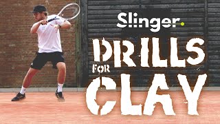 5 Tennis Drills To Work On Your Clay Game with Slinger Bag (The Tennis Mentor)