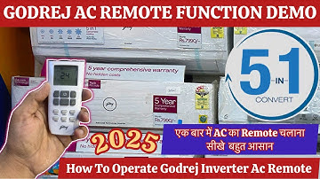 Godrej Ac Remote Function Demo 2025 | How To use Godrej Ac Remote Full Function Video 2025
