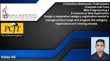 Web Programming 1| Task 46| eShop | 1st year | Java Institute | Dileshan