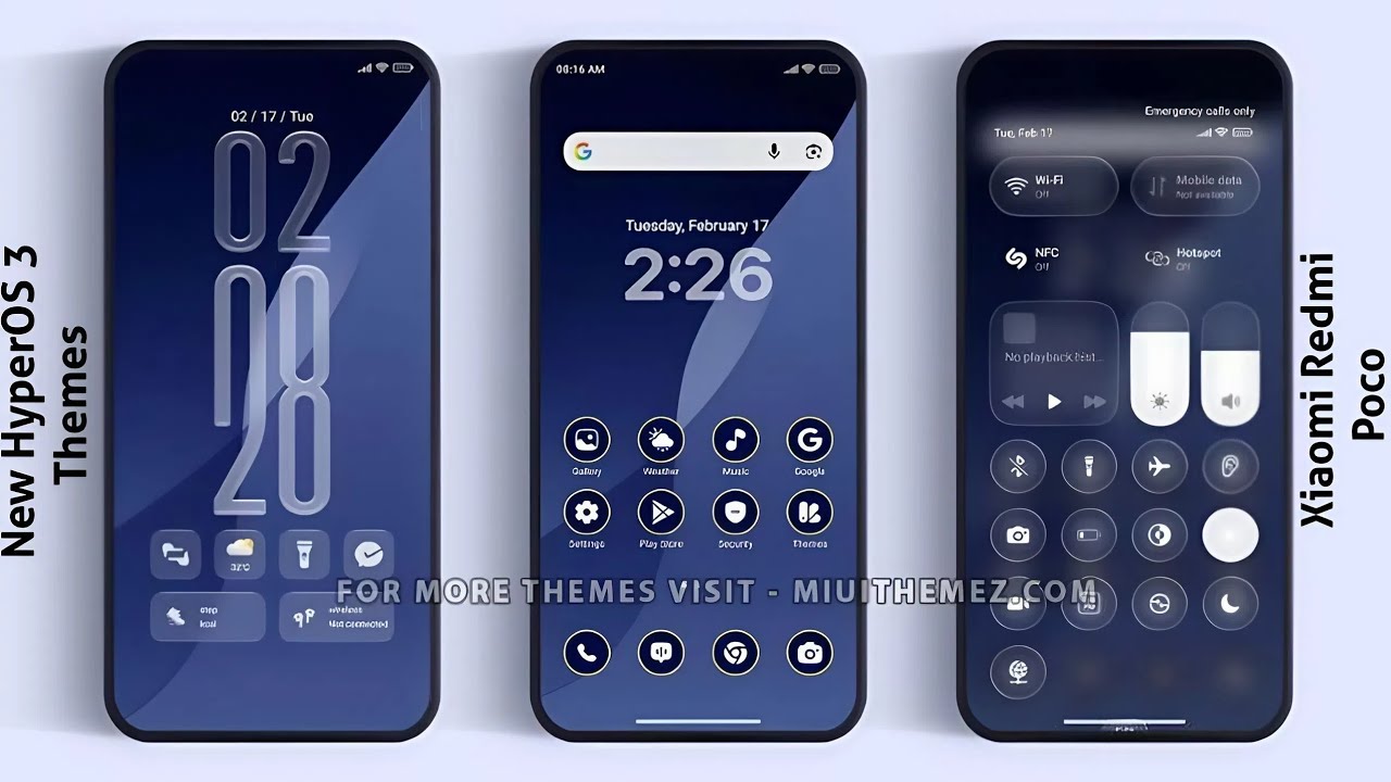 3 New HyperOS 3 control centre Themes for Xiaomi,Redmi,Poco | 3 Best HyperOS 3 Themes