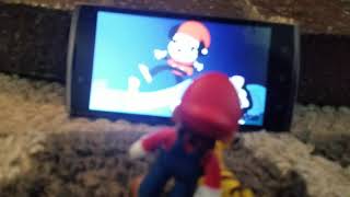 mario and pikachu react to monkey's show painful Christmas