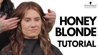 Honey Blonde Hair Color with Soft Blocking Technique: Step-by-Step Tutorial