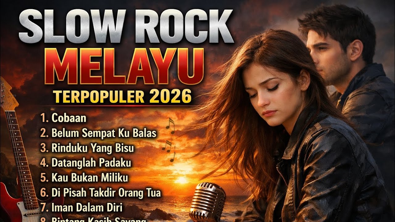 SLOW ROCK MELAYU PILIHAN TERBAIK TERPOPULER 2026 | Lagu Penuh Makna & Menyentuh Hati