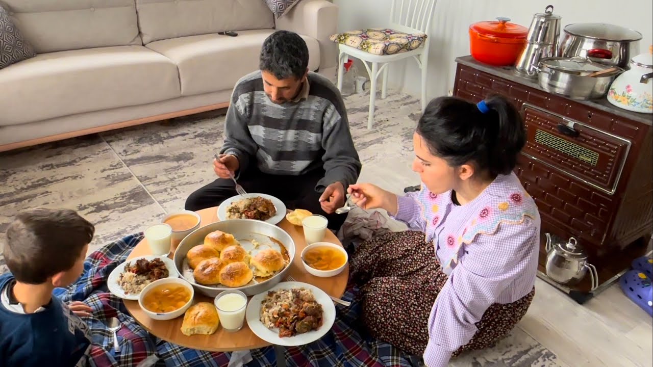 Я готовлю легкие зимние блюда на плите _ Жизнь в высоких горах