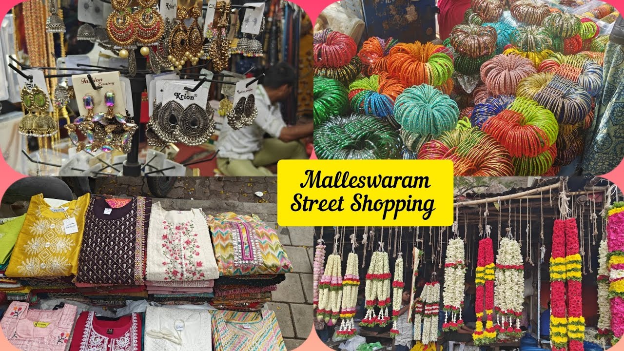 Malleswaram Street shopping part2 malleswaram shopping YouTube