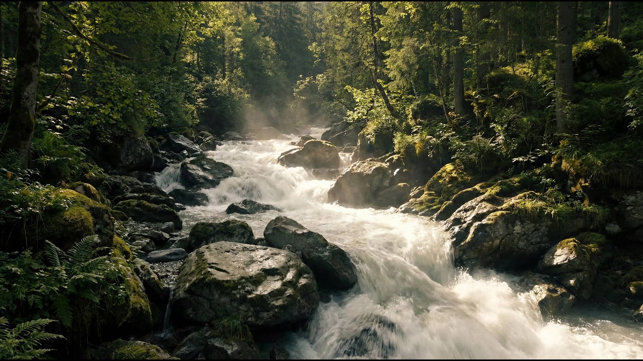 Raw Mountain River ASMR | Peaceful Wilderness Sounds for Sleep