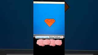 Making a superman logo using python#shorts#short
