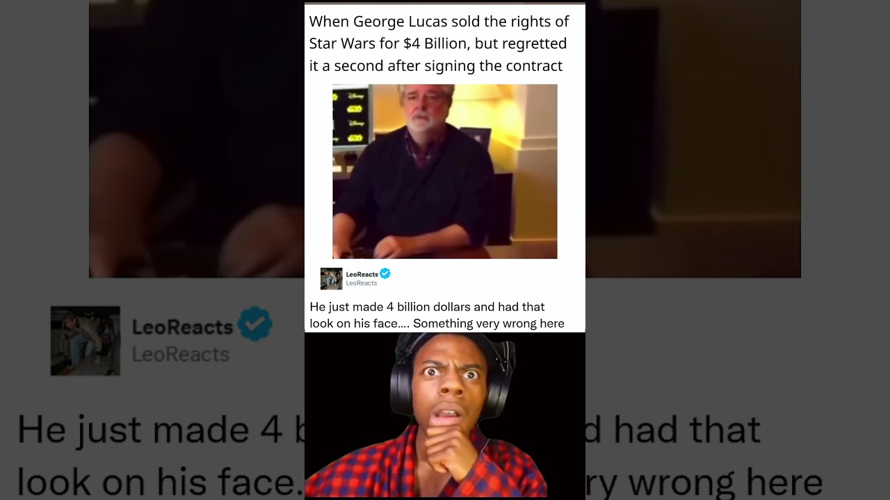 Speed reacts When George Lucas sold the rights of Star Wars for $4 Billion, but regretted it a secon