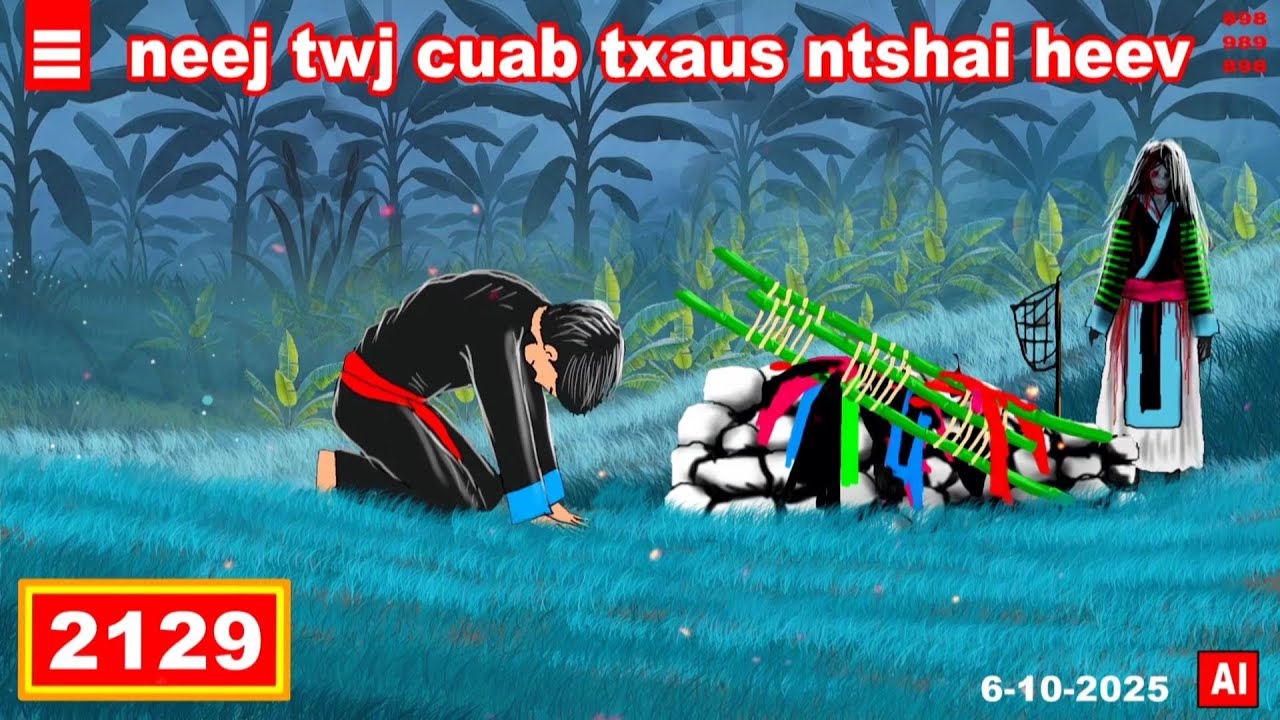 dab hais hmoob - 2129 - 6-10-2025 neej twj cuab txaus ntshai heev, ชีวิตกลางป่า, Life in the forest.