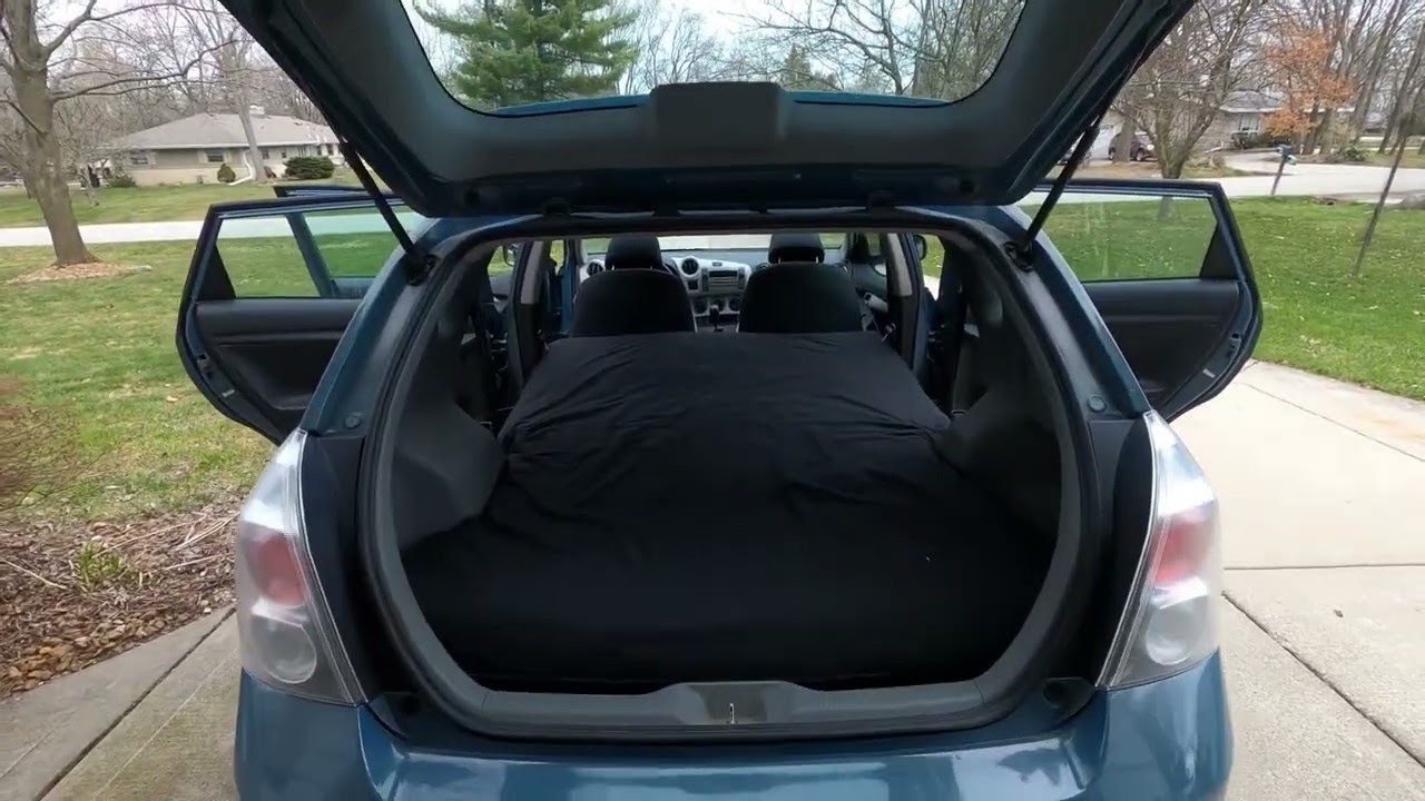 Pontiac Vibe or Toyota Matrix Camping Conversion Convert a Vibe or Matrix to Sleep In Quickly