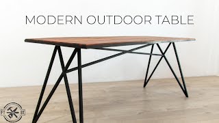 How to Make a Modern Outdoor Table