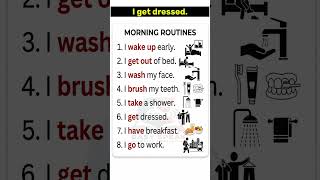 Daily Routine English Sentences with "I" for beginners! | Speak Naturally Easy English #Shorts