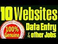 10 Best websites for Data Entry & other jobs | Top 10 websites to earn money online