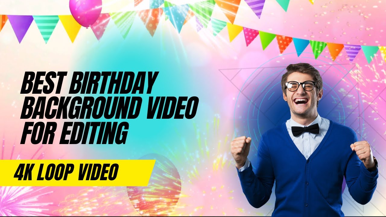Happy Birthday Motion Graphic Background Loop Animation Footage 4K Free