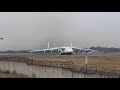 Ан-225 "Мрия". Прогрев двигателей и взлёт из аэропорта Алматы.