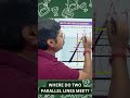 WHERE DO TWO PARALLEL LINES MEET