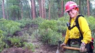 Digging Fireline in Hail