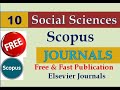 Social Science Scopus Journals for quick publication| Free Fast Scopus Publication| Unpaid Journals