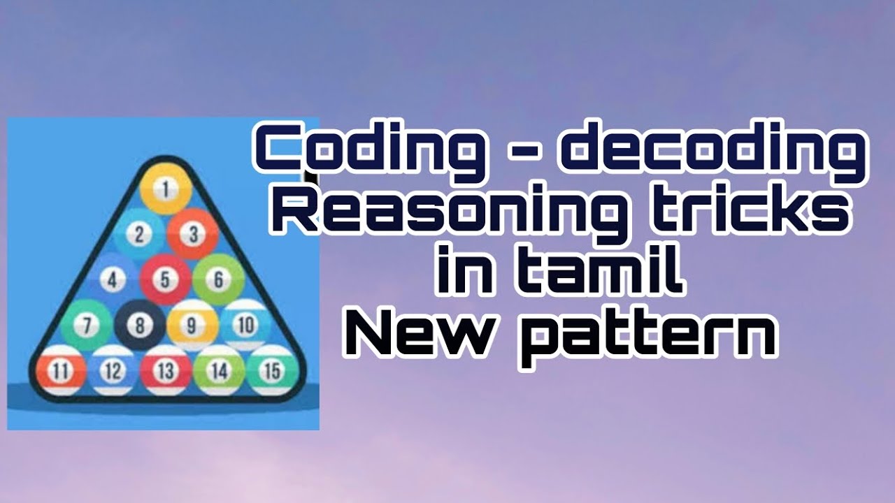 coding decoding reasoning tricks in tamil | logical reasoning questions ...