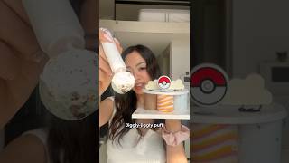 eating the new baskin robbins pokemon cake