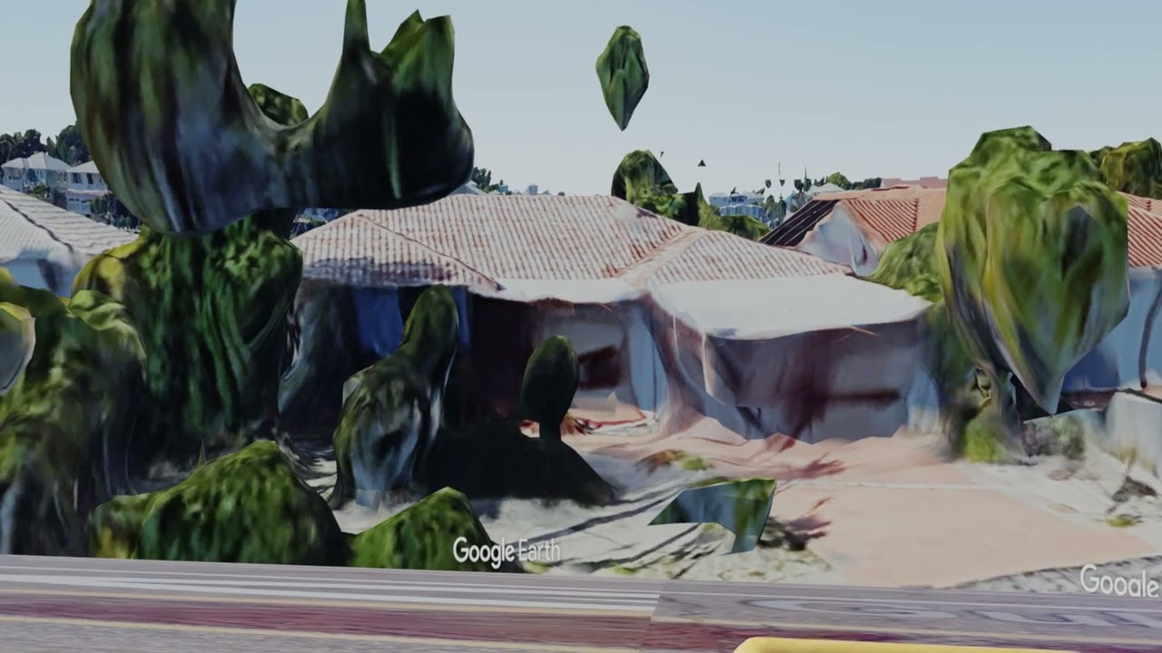 POST HELENE ELEVATED BEACH HOME BIRD BATH VIEW FROM FRONT DECK GOOGLE EARTH STUDIO FOR ELEVATION